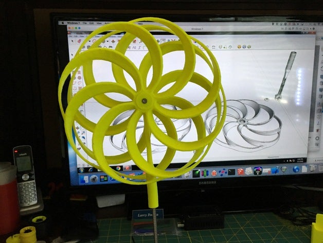 pinwheel bearings outdoor garden optical illusion wheel toy 3D print model - Mito3D