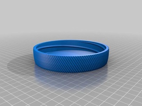 my customized container knurled lid large containers 3d print model - Mito3D