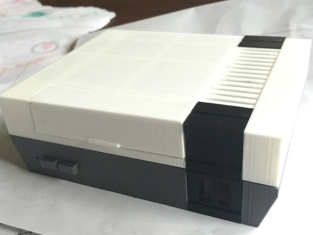 raspberry pi b+ mini classic nes-Gehäuse Stromanschluss-Buchse video Spiele 3D print model - Mito3D