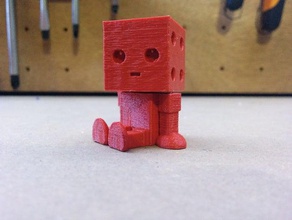 Würfel-bot Niedlich sterben display Unterhaltung Abbildung Figur Spaß Spiel Roboter klein winzig Spielzeug 3d print model - Mito3D