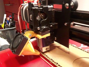 fan adaptor makerfarm pegasus 3d printer parts 3d print model - Mito3D