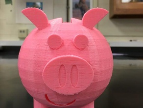 tirelire en forme de cochon 3d l'impression 3d print model - Mito3D