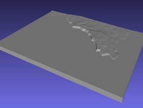 cliffs moher ireland learning geodesy geography raised relief map topography 3d print model - Mito3D