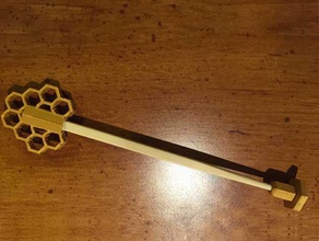 honey wand kitchen dining beekeeping honeycomb spoon 3d print model - Mito3D