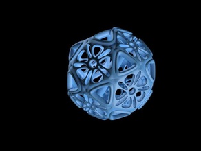 hedra palla hobby floreale penna titolare poliedri 3d print model - Mito3D