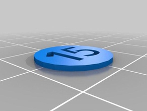 il mio personalizzati gioco gettone customizer stencil di testo giocattolo accessori 3d print model - Mito3D
