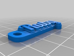 ruby Schlüsselanhänger angepasst 3d print model - Mito3D