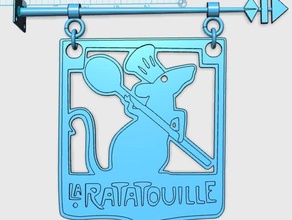 ratatouille işareti işaretler logoları 3d print model - Mito3D