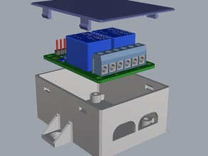 2 kanallı röle kartı takılabilir snap durumda elektronik arduino raspberry pi relais relaiskarte 3d print model - Mito3D