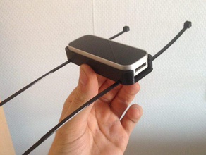 leap motion Kabelbinder montieren Kamera Halter tiewrap 3d print model - Mito3D