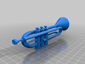 la trompette de musique le laiton l'instrument trombone 3d print model - Mito3D