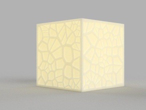 de voronoi thé à la lumière l'ombre décor 3d art décoration conception fractal ménage lampe l'abat-jour abat-jour led l'éclairage bougie réchaud 3d print model - Mito3D