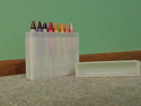 lápis de cera crayola caixa brinquedo jogo os acessórios estojo transporte cor 3d print model - Mito3D