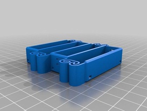 flexing battery holder alternating orientation electronics 18650 aaa openscad spring 3d print model - Mito3D