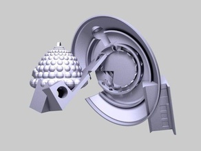 printable ball mounting art auto boolean concepts patient union 3d print model - Mito3D