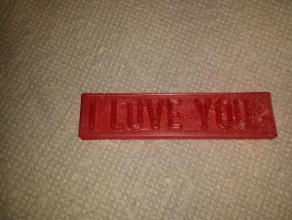 love you key-chain fob keychains 3d print model - Mito3D