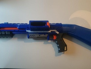 nerf rampage stockshoulderrest v2 mechanisch ist - Spielzeug raider gun 3d print model - Mito3D
