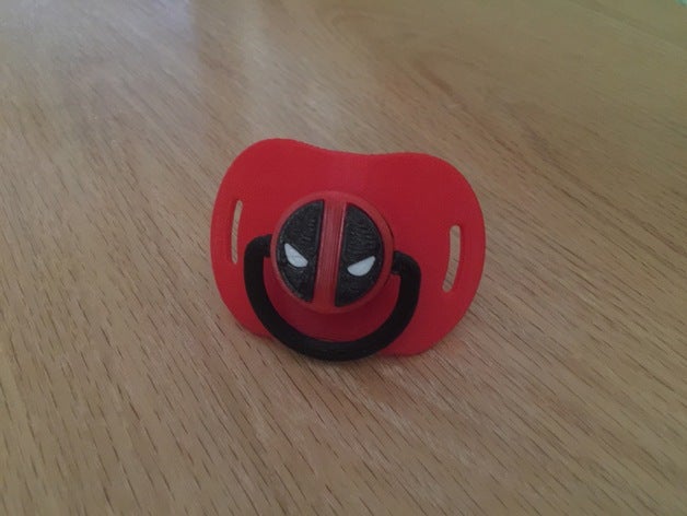 deadpool chupete accesorios adulto 3D print model - Mito3D