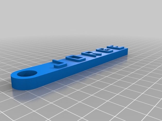 my customized message keychain organization 3D print model - Mito3D