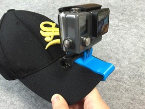 connector gopro cap camera actioncam action cam hero mount hat 3d print model - Mito3D