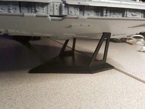 star destroyer modelo de suporte esculturas exposição plástico navio nave espacial wars 3d print model - Mito3D