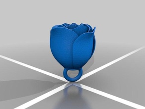 rose anel 3d impressão 3d print model - Mito3D
