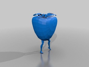 fruto de las piernas modelos divertido la fresa caminar poca fruta extraño 3d print model - Mito3D