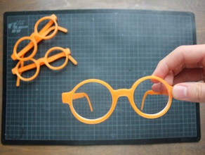 fancy glasses 3d print model - Mito3D