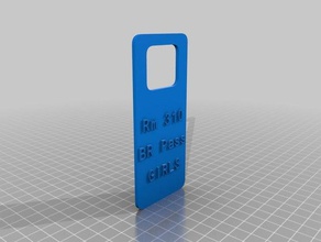etiqueta de puerta niñas hall pass los hogares personalizado 3d print model - Mito3D