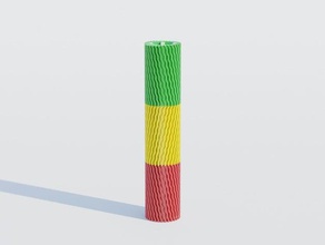 tubix rasta Container tube vase 3d print model - Mito3D