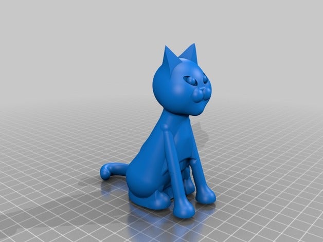 cat animals sitting kitty meow 3D print model - Mito3D