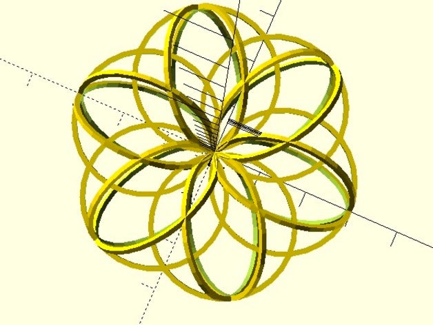 semi di vita per la matematica art geometria sacri sacra spirituale 3D print model - Mito3D