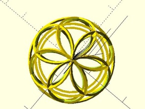 semente de vida matemática a arte geometria sagrado sagrada espiritual 3d print model - Mito3D
