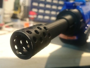 nerf rampage barril titular intercambiáveis mecânico brinquedos gun 3d print model - Mito3D