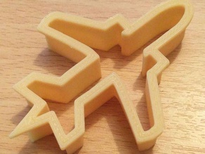 airplane cookie cutter 767-300 kitchen dining 3d print model - Mito3D