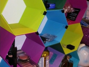 hexagone étagères organisation 3d print model - Mito3D