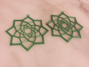 square geometry earrings pendant fashion 3d print model - Mito3D
