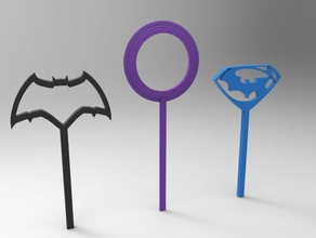 batman vs superman bolha de varinhas acessórios 3d print model - Mito3D