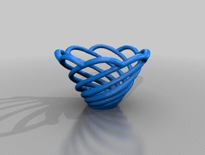 organic spiral decor bowl vase 3d print model - Mito3D