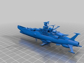 space battleship yamato 3d de l'impression l'anime vaisseau spatial 3d print model - Mito3D