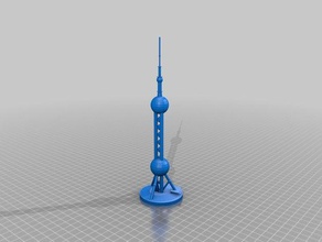 oriental pearl tower modelo edifícios estruturas 3d print model - Mito3D