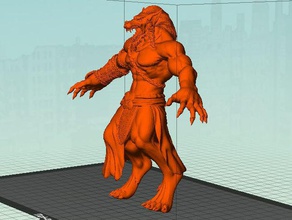 wolfman Menschen 3d print model - Mito3D