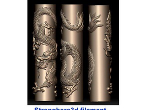 dragonspiralingpillar l'art 3d print model - Mito3D