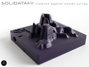 solidatafy &ndash Gewalt gegen Frau-Umfrage Kunst design Europa Karte lernen nicht Anhänger - Darstellung tragbar wearables tragbare 3d print model - Mito3D