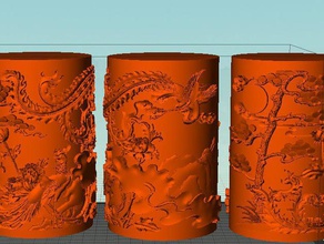 phoenix sostenedor de la pluma art portalápices 3d print model - Mito3D