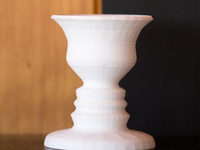 victorian goblet face illusion art 3d print model - Mito3D