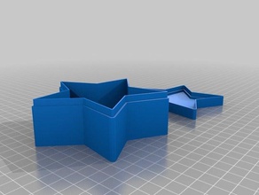 minha estrela em forma de caixa recipientes personalizado 3d print model - Mito3D