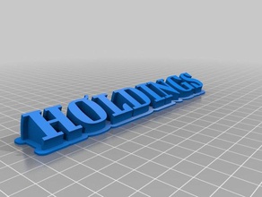 meu personalizados varrendo a placa com o nome de holdiongs office 3d print model - Mito3D