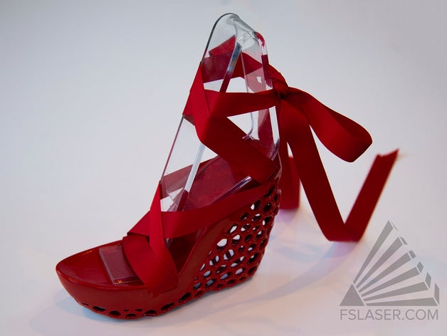 mesh wedge shoe fashion 3D print model - Mito3D