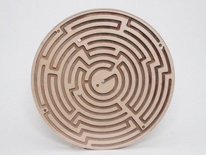 adhésif double face labyrinthe circulaire puzzles la cnc routeur le contreplaqué stepcraft jouet zenziwerken 3d print model - Mito3D